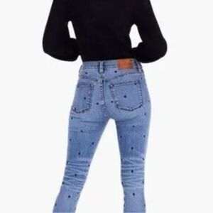 J. Crew Light Blue Polka Dot Skinny Jeans Size 25